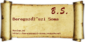 Beregszászi Soma névjegykártya